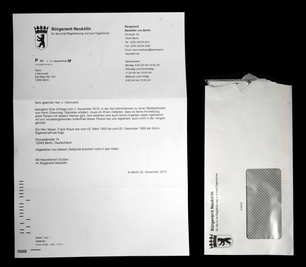 Bürgeramt Neukölln Letter 20 November 2010